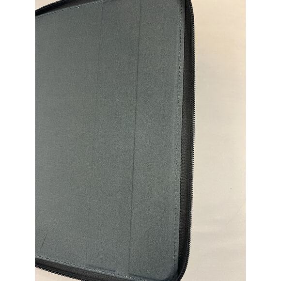 Black Faux Leather Tablet Case Stand 12” Diagonal Zip Around - Picture 5 of 10